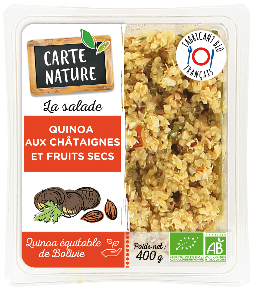 Quinoa aux châtaignes et fruits secs format familial